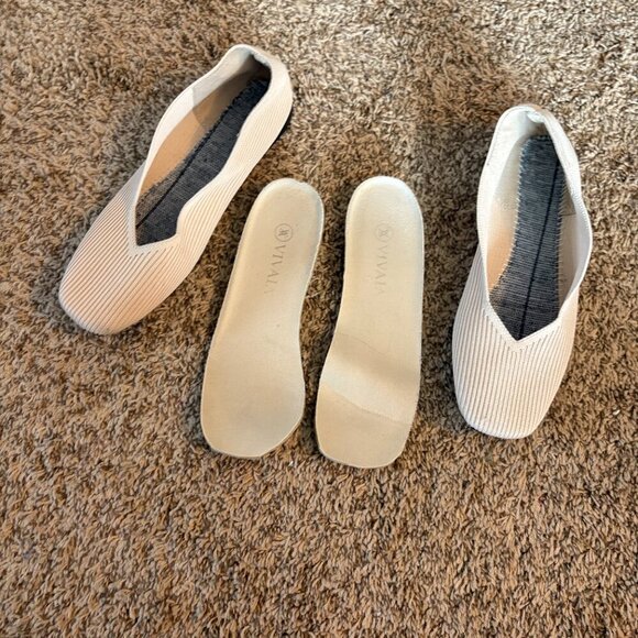 Vivaia cream Margot knit flats - Picture 7 of 7